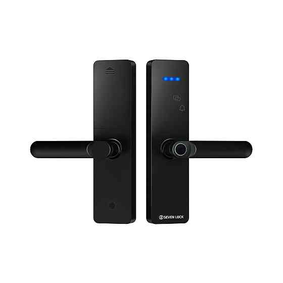 Умный дверной биометрический замок SEVEN LOCK SL-7740BF black Киев