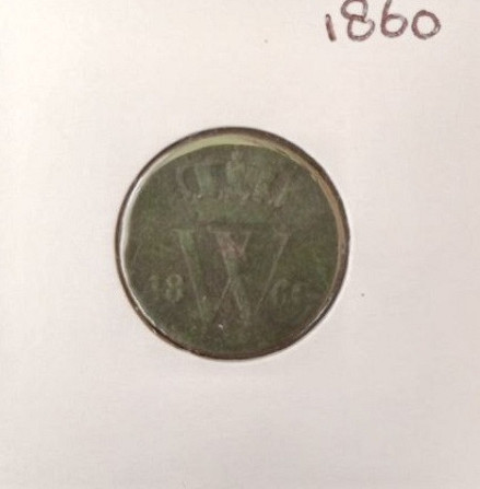 Голландия / Нидерланды 1 цент 1860 монета Полтава - изображение 1