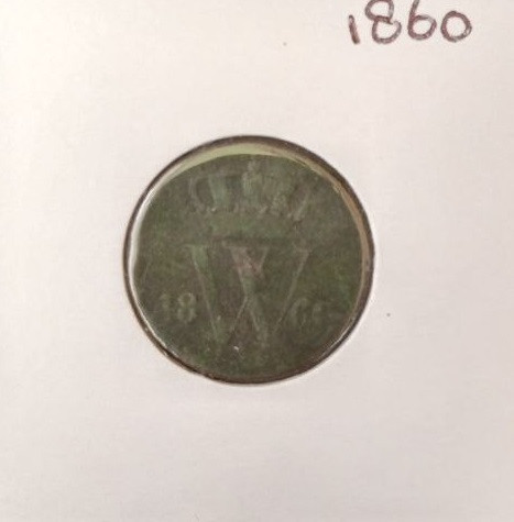 Голландия / Нидерланды 1 цент 1860 монета Полтава - изображение 1