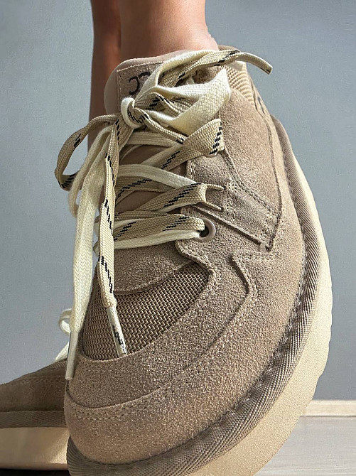 Кросівки жіночі Hengji 1517-18 замшеві з подвійною шнурівкою уггі бежеві, 40, 25,5 см Київ - фото 3