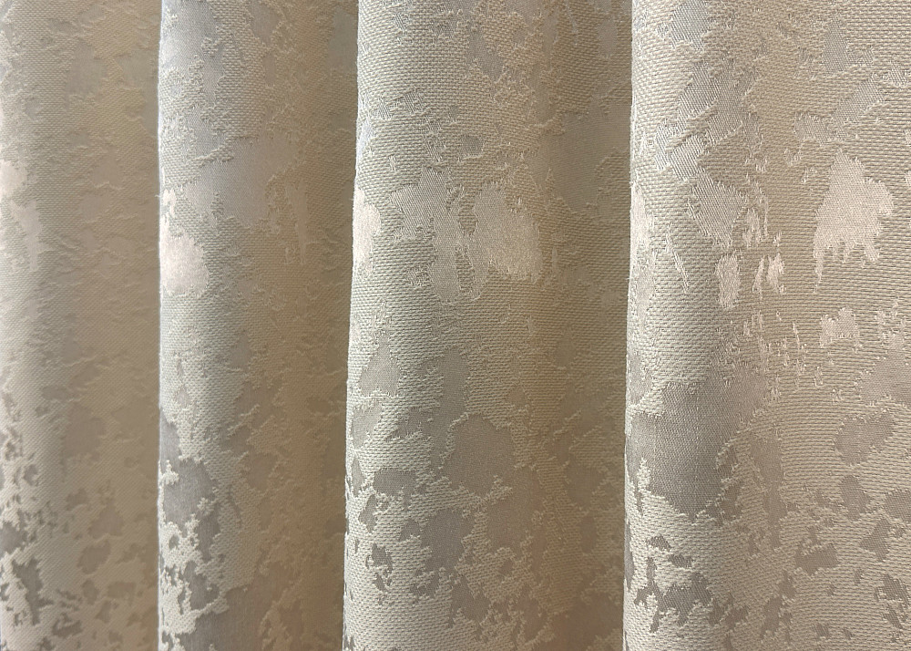 Комплект коротких штор VR-Textil Льон мармур Pavliani VO № 1713ш айворі 130х170 см 2 шт (35-0339) Київ - фото 6