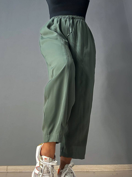 Брюки жіночі Mix Ray 4307 МОМ з резинкою та шнурком на талії, хакі, L Київ - фото 14