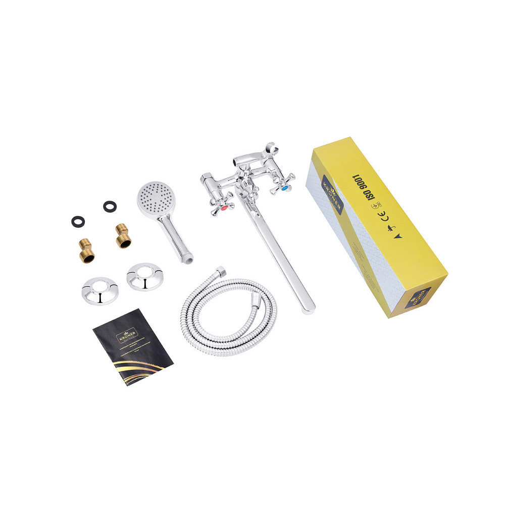 Змішувач для ванни Kroner KRM Rhein - C072 з душовим гарнітуром, хром Київ - фото 7