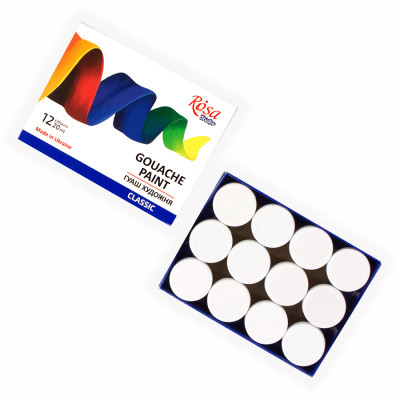 Гуашевые краски Rosa Studio Classic 12 цветов по 20 мл (4823098527039) Винница - изображение 8