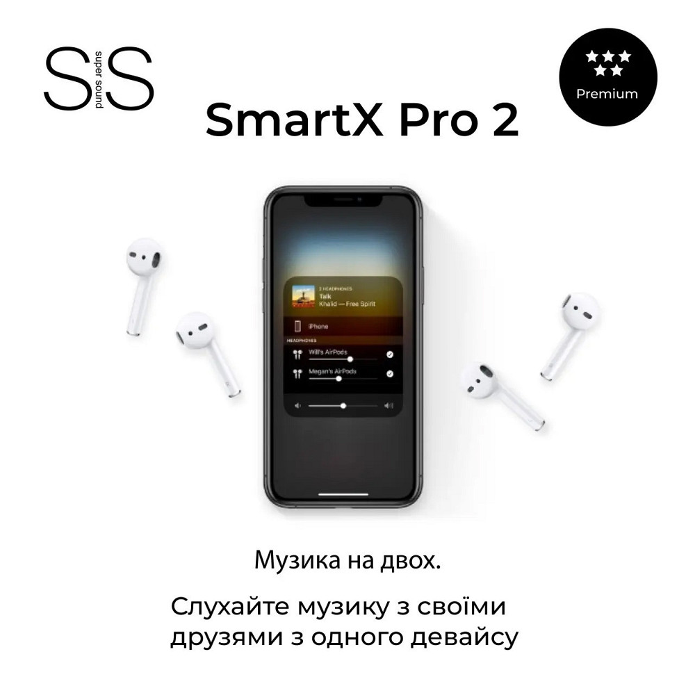 Безпровідні навушники SmartX Pro 2 з мікрофоном Київ - фото 1