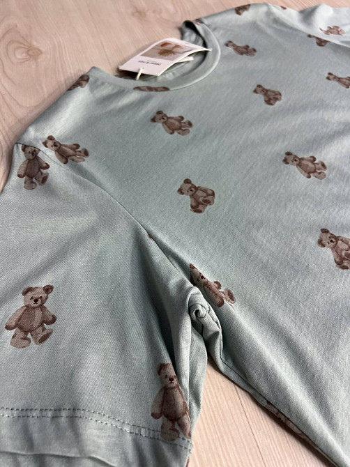 Футболка жіноча Pepper&mint CB24-35 ведмедики принт оливкова, оливковий, M Київ - фото 8