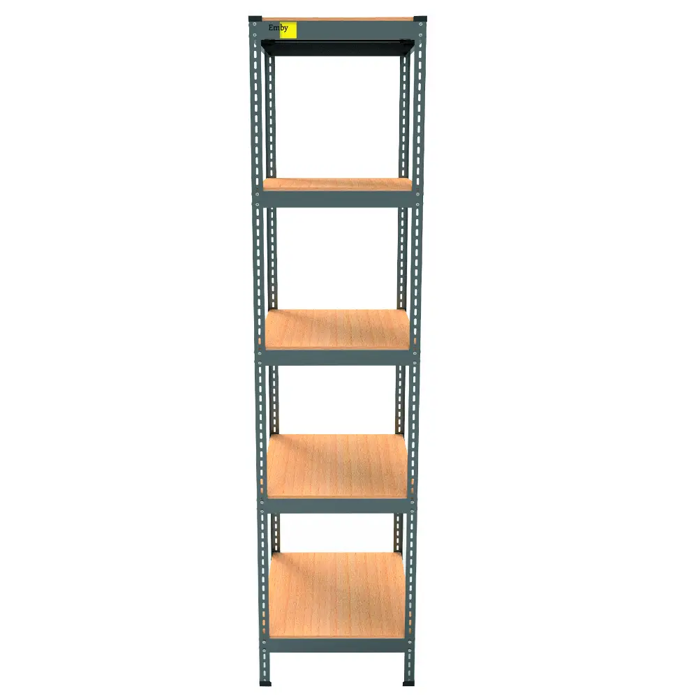 Металлический стеллаж Emby Light Series (размер 1800х450x450мм) 5 полок ДСП до 100кг Черный Киев - изображение 2