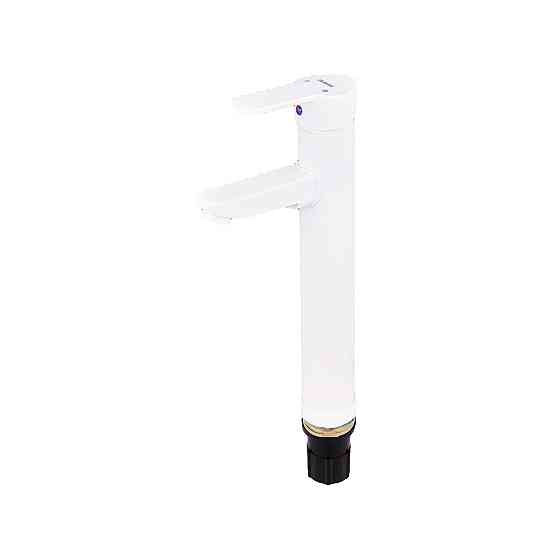 Змішувач для умивальника Plamix Raul-001-A HIGH White    ( PM0655 ) 28364 Харків