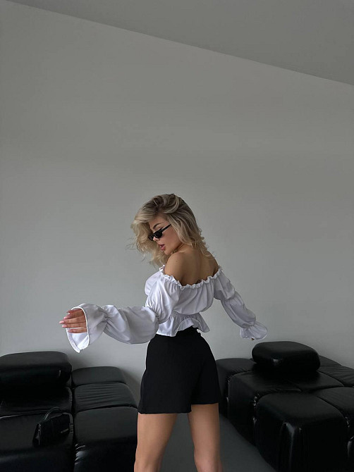 Жіноча базова мініспідниця-шорти костюмка Чорний, 46/48 Одеса - фото 4