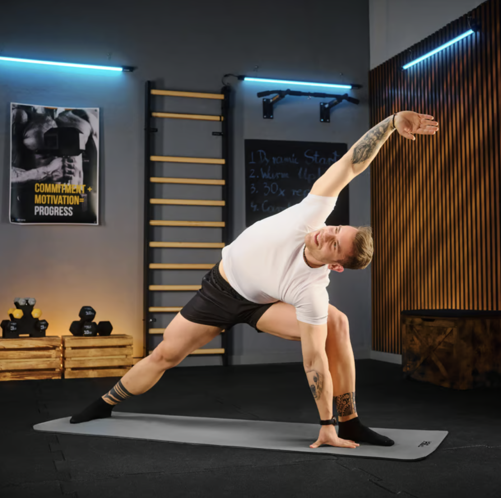 Коврик для йоги Trex Sport TX-018NGM NBR 1см 180х60 сірий Київ - фото 9