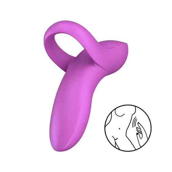 Вибратор на палец Satisfyer Bold Lover Dark Pink, гибкий Sex Aura Киев