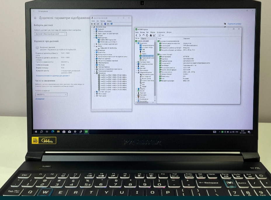 Ноутбук Acer Predator 144Hz GTX 1660Ti 6Gb i5 - 9300 H RAM 16Gb SSD 512Gb Київ - фото 8