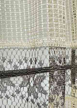 Тюль сітка висотою 1,5м "Juli", колір бежевий з венге 1873т Київ