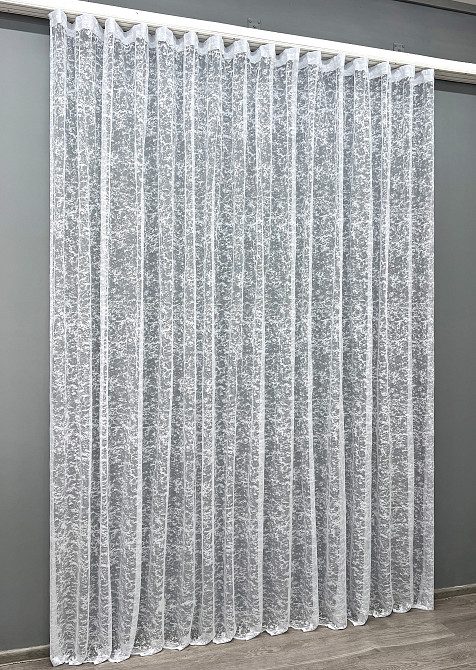 Тюль VR-Textil 702т Мармур Al-2 Жакард Білий 400х270 см (40-516) Київ - фото 11