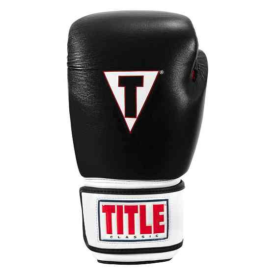 Боксерські рукавиці TITLE Classic Leather 2.0 Black/White/Red L 14 oz (бинти 4м. в комплекті) Кам'янське