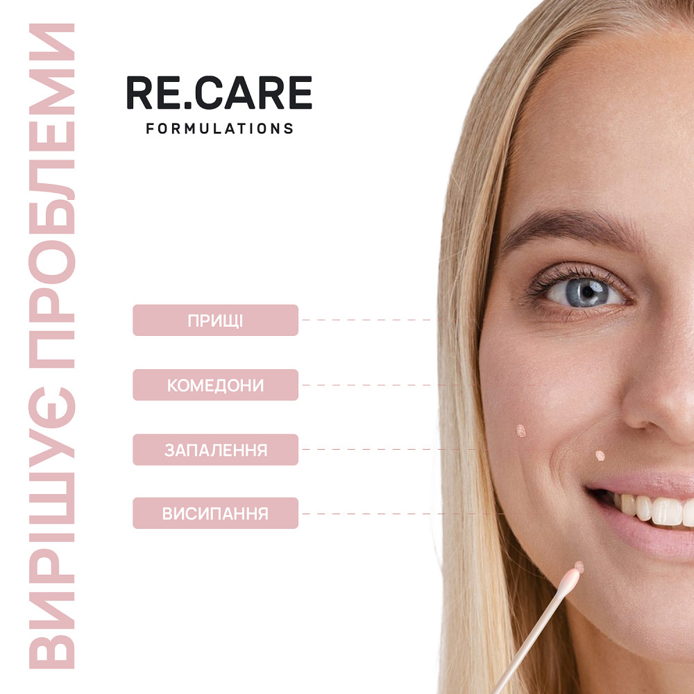 Локальний засіб від прищів підсушуючий Anti-Pimple Drying lotion RE.CARE 10 мл Київ - фото 5