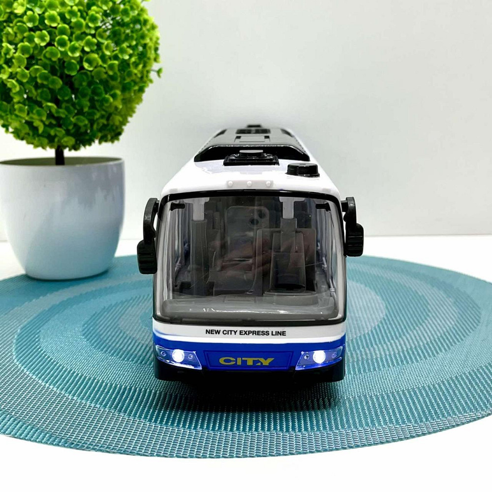 Автобус міський на радіокеруванні акумулятор 3.7V керування 2.4GHz підсвічування фар 38см Синій (666-695 NA) Чернігів - фото 6