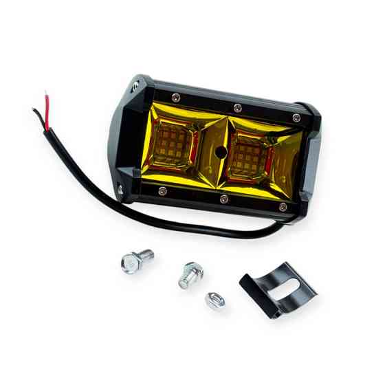 Фара LED прямокутна 130х80х65 (ДВШ) 54W дальній жовтий BLASKAR додатковий Мукачево