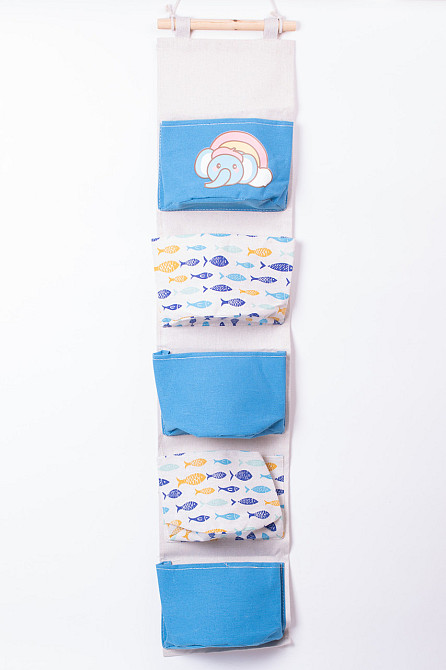 Yiwu Підвісний органайзер на 5 відділень 20×58 (см) Синій HP-41-13BL Київ - фото 1