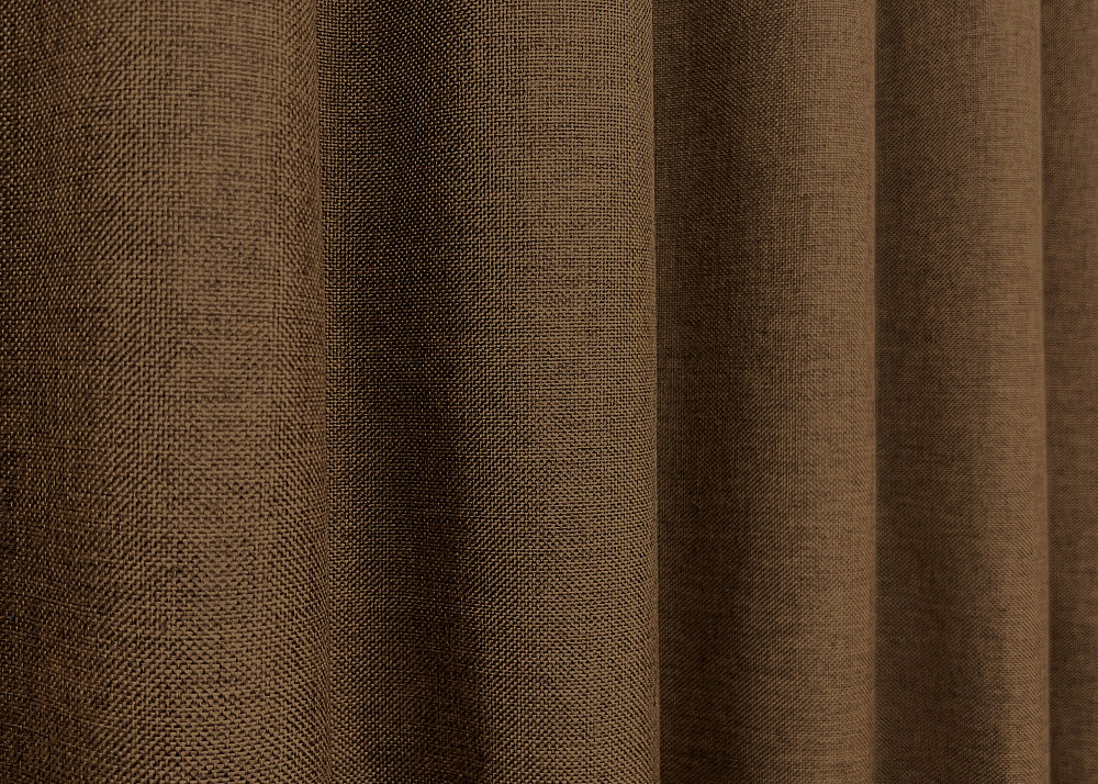 Комплект готовых штор VR-Textil Лен Мешковина № 1922ш Коричневый 150х270 см 2 шт (33-0988) Киев - изображение 8