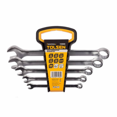 Ключ Tolsen комбинированный 5 шт в чехле 8-10-13-17-19 мм (15886) Винница - изображение 1