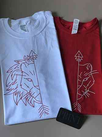 Парні футболки для хлопця та дівчини ЛЕВ і ЛЬВИЦЯ Чернівці