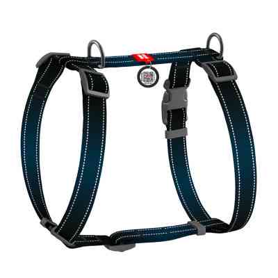 Шлей для собак WAUDOG Nylon Mono с QR-паспортом, пластиковый фастекс L черная (52741) Винница