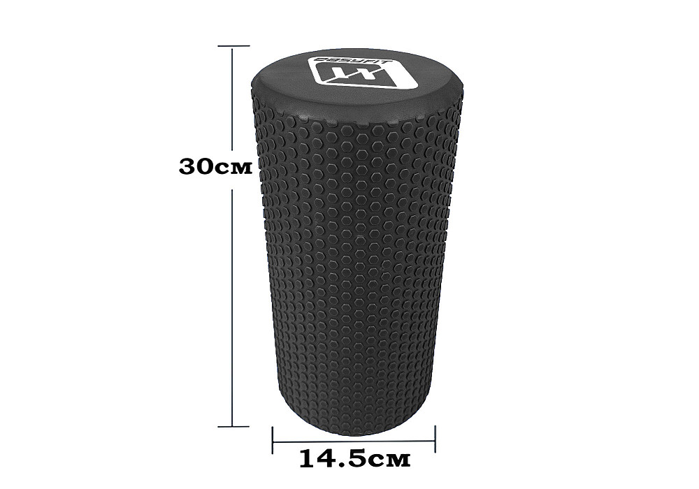 EasyFit Масажний ролик EasyFit Foam Roller 30 см Чорний Київ - фото 3