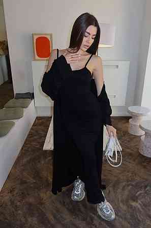 Женский стильный привлекательный комплект платье+ кардиган, турецкая качественная вискоза Одесса