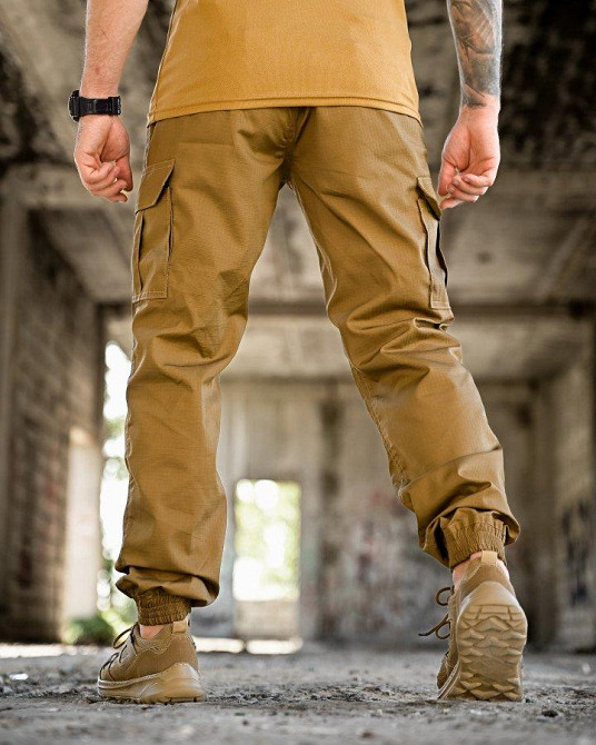 Мужские брюки джоггеры бандит койот лето резинка саржа легкие и прочные Одесса - изображение 11