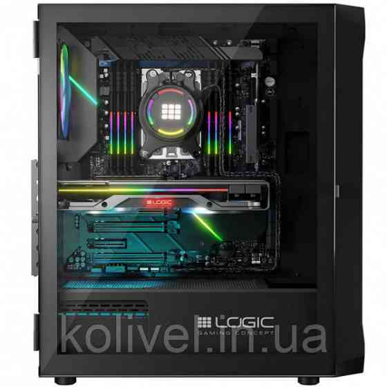 Корпус LogicConcept PORTOS MESH+GLASS ARGB fans 4x120mm BLACK без БЖ ATX (AT-PORTOS-10-0000000-0002) Киев