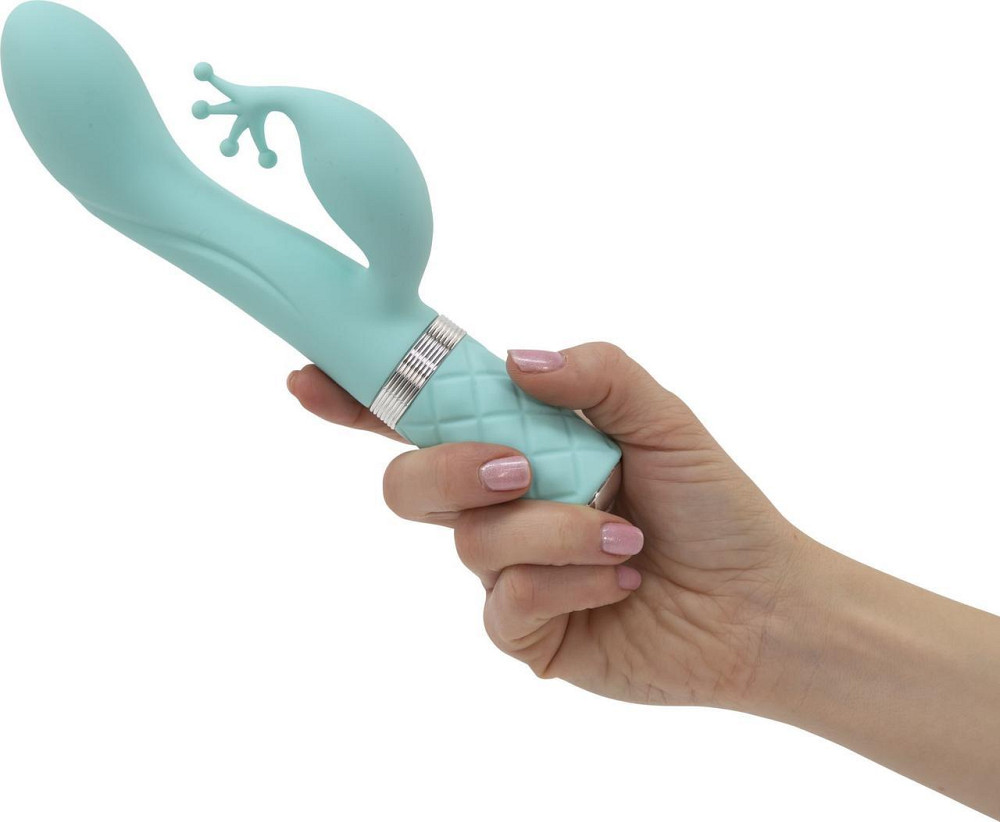 Роскошный вибратор-кролик Pillow Talk - Kinky Teal с кристаллом Сваровски, мощный Sex Aura Киев - изображение 3