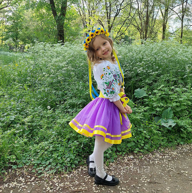 Вишиванка фіолетова для дівчинки Маргаритка 104-122 Кривий Ріг - фото 4