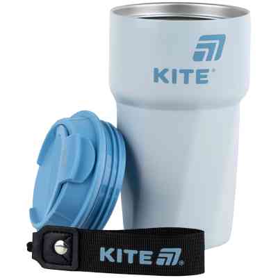 Термокружка Kite 450 мл сіро-блакитна (K25-1220-2) Вінниця