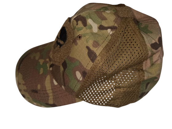 Бейсболка с черепом камуфляжная с сеткой для мужчин и женщин 54-60 зеленый Киев