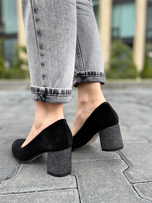 Nivelle Туфлі жіночі NIVELLE чорні замша натуральна каблук 6 см (1529/6030-6045) Коломия - фото 6