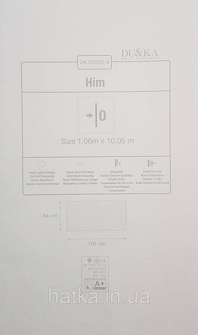 Шпалери вініл на флізеліні гарячого тиснення DU&KA Him 1.06х10 однотонні тонкі смужки світло-сірі з глянцем Київ - фото 3