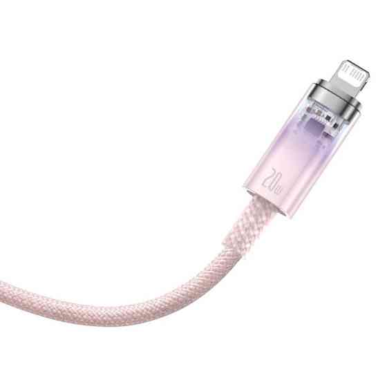 Кабель Baseus Explorer Series Fast Charging Cable with Smart Temperature Control Type-C to iP 20W 1m Pink Киев