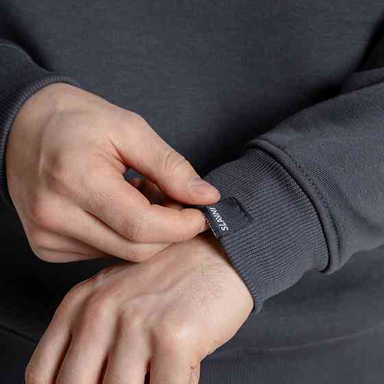 Свитшот Slavni оверсайз мужской темно-серый, Свитшот Slavni Ample тринитка начес темно-серый Киев