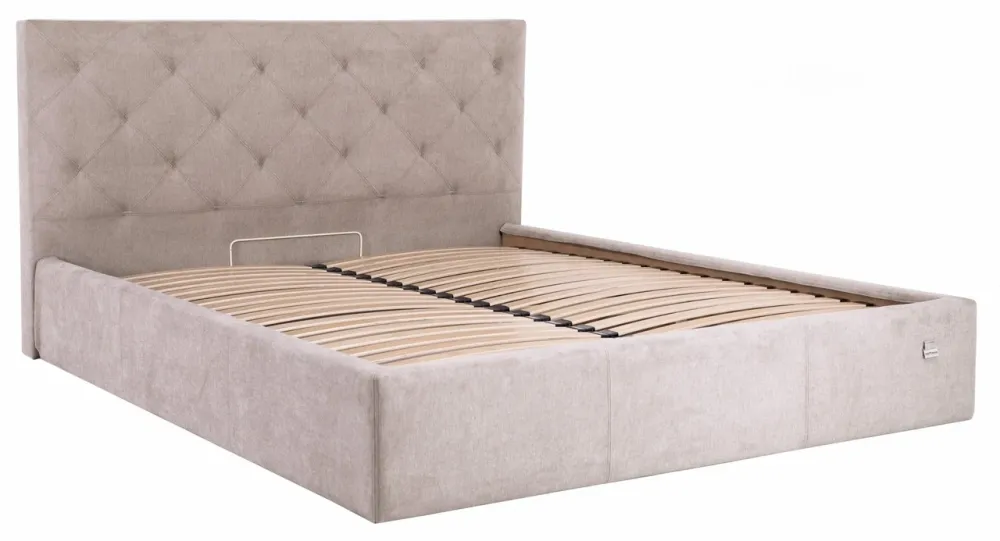 Кровать Bristol Comfort 140 х 190 см Мисти Mocco С подъемным механизмом и нишей для белья Мокко Киев - изображение 3