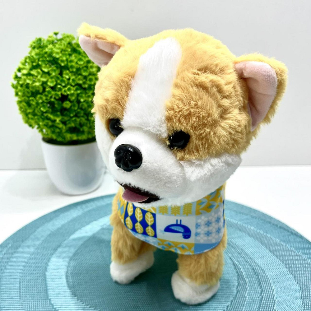 Собачка інтерактивна на повідку ходить махає хвостиком 22см Бежева (M 5841 I UA) Чернігів - фото 4