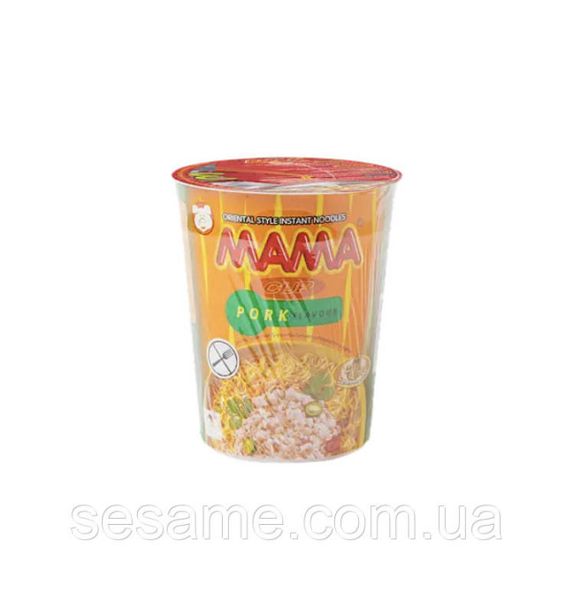 Лапша быстрого приготовления со свининой в стаканчике PORK Flavour CUP MAMA 70 г Харьков - изображение 1