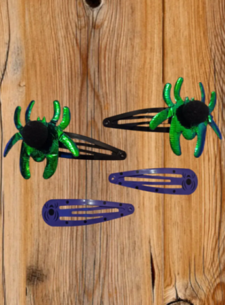 Заколки на Хелловін Павуки one size різнобарвний Київ