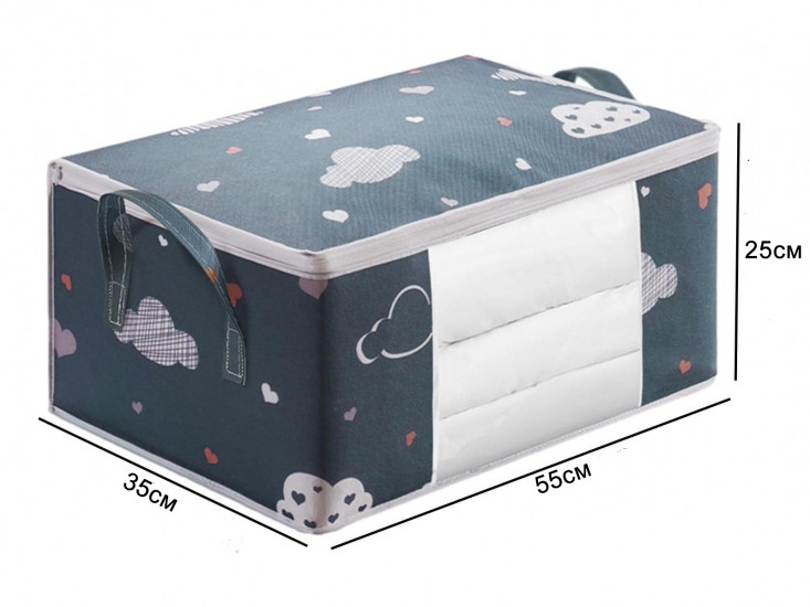 Органайзер для хранения вещей тучки, одеял, подушек 55х35х25 см Винница - изображение 3