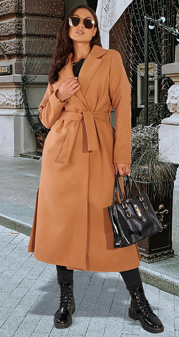 Кашемірове пальто з розрізами (42) Київ - фото 5