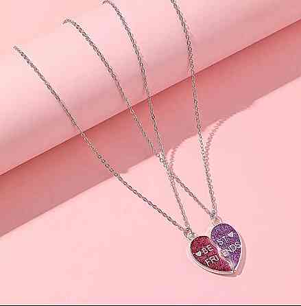 Підвіски для подруг Best Friends – роз’ємне серце, набір із 2 ланцюжків Київ