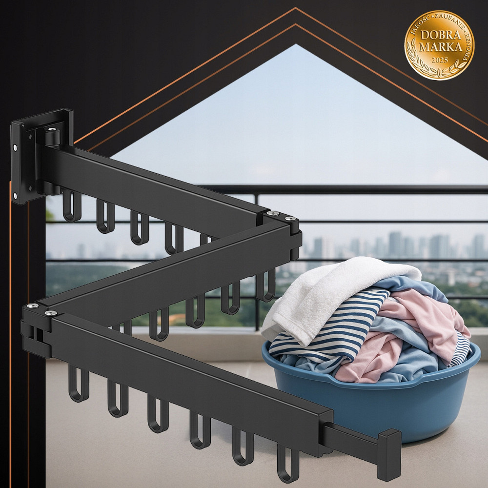 Складная настенная сушилка для одежды 2в1 18 крючков Ruhhy (26342) Нововолынск - изображение 3