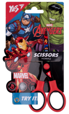 Ножиці дитячі 13 см "Yes" з принтованим лезом Marvel.Avengers, 480415, шт Київ