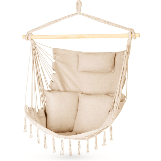 Бразильське крісло - гамак Outtec Boho XXL бежевий Киев