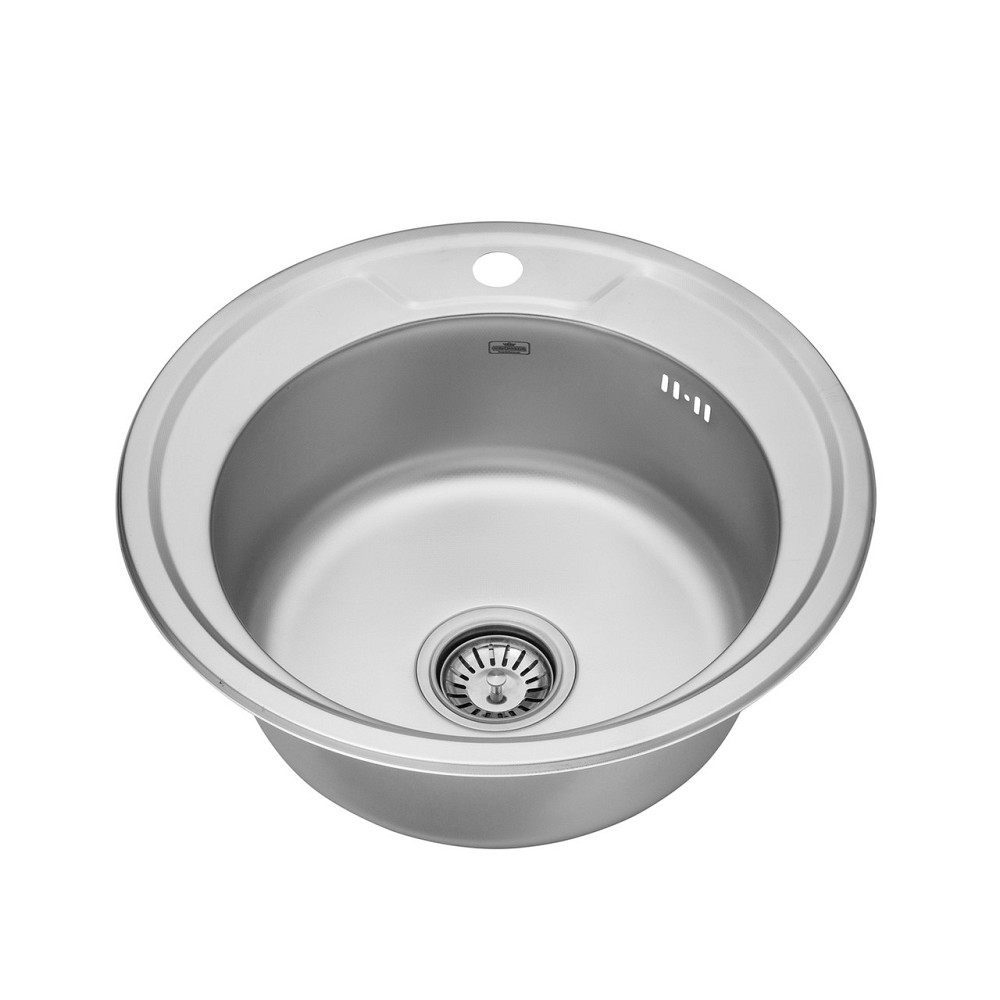 Кухонна мийка з нержавіючої сталі Kroner KRP Dekor - 490 (0.8 мм) Київ - фото 3